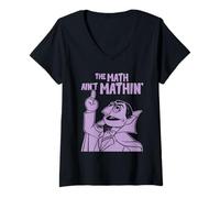 Femme Sesame Street The Count Math Ain't Mathin' T-Shirt avec Col en V