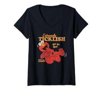 Femme Sesame Street Tickle Me Elmo Extremely Ticklish T-Shirt avec Col en V