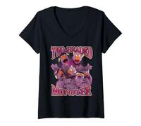 Femme Sesame Street Two-Headed Monster T-Shirt avec Col en V