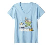Femme Sesame Street Vintage Heart Oscar, Let's Talk Trash T-Shirt avec Col en V