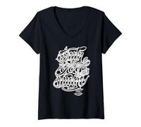 Femme Seul Dieu Peut me Juger Chicano Tattoo Art Prière Low Rider T-Shirt avec Col en V