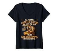Femme Seuls Les Meilleurs Font Encore du Travail du Bois dans Leurs Soixante-dix T-Shirt avec Col en V