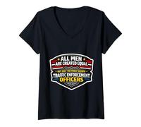 Femme Seuls Les Meilleurs Hommes Deviennent des Agents de la Circulation TEO T-Shirt avec Col en V