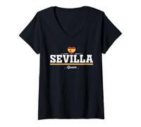 Femme Sevilla Spain T-Shirt avec Col en V
