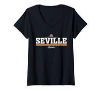 Femme Seville Spain T-Shirt avec Col en V