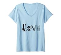 Femme Sewing Love Tools Couturière pour couturière T-Shirt avec Col en V