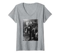 Femme Sex Pistols Live Johnny Rotten John Lydon 1977 T-Shirt avec Col en V