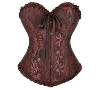 Femme Sexy Corset Dentelle, Corsets Broderie, Sexy Bustier Femme Gothique, Corset de Dentelle Bustier Femmes Ventre Plat Corsets Top Jacquard Dentelles Halloween Costume Grande Taille