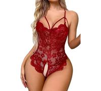 Femme Sexy Snap Crotch Body One Piece Dentelle Babydoll Lingerie Teddy Lingerie Sexy Femme pour Sexe Robe de Cocktail Nuisette Costume de Noël Lingerie Costume de Noël Femmes Lingerie Sexy pour le