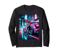Femme sexy sur t-shirt - Sexy Asian Street Racer - ROSE Manche Longue