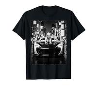 Femme sexy sur t-shirt - Sexy Blonde faisant des divisions sur la voiture BW T-Shirt
