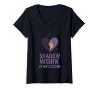Femme Shadow Work Spiritual Humour Emotional Healing Inner Child T-Shirt avec Col en V