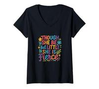 Femme Shakespeare Little Fierce Midsummer Night Dream T-Shirt avec Col en V