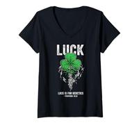 Femme Shamrock Luck est pour Les chrétiens hérétiques T-Shirt avec Col en V