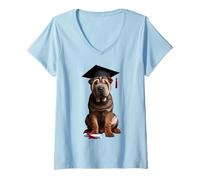 Femme Shar-Pei Casquette de gratitude pour chien Chinois T-Shirt avec Col en V