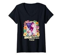 Femme Shark Tale Angie Dreams Can Begin Small T-Shirt avec Col en V
