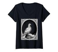 Femme Shax Veillée de l'aile d'obsidienne T-Shirt avec Col en V