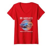 Femme Shelby American Muscle Car with Model Vintage Sports Car T-Shirt avec Col en V
