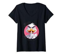 Femme Shhh no one cares duck for one who need calm T-Shirt avec Col en V