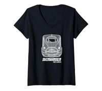 Femme Shinkansen Japan N700 Train à Grande Vitesse Motif Souvenir Japonais T-Shirt avec Col en V