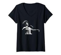 Femme Shirley Bassey Chante au Royal Variety Show 1976 T-Shirt avec Col en V