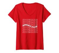Femme SHOEGAZE T-Shirt avec Col en V