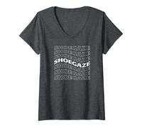 Femme SHOEGAZE T-Shirt avec Col en V
