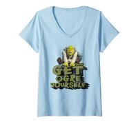 Femme Shrek Get Ogre Yourself T-Shirt avec Col en V