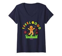 Femme Shrek Gingy I Feel Good Design T-Shirt avec Col en V