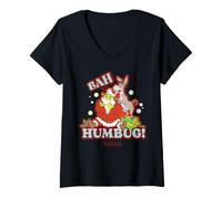 Femme Shrek Humbug Funny Christmas T-Shirt avec Col en V