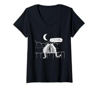 Femme Si J'avais Deux Rats Morts, Je Vous donnerais Un Chat Amusant T-Shirt avec Col en V