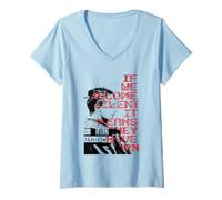 Femme Si nous devenons silencieux, cela signifie qu'ils ont gagné T-Shirt avec Col en V