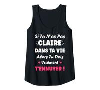Femme SI Pas de Claire Fille prénom Humour personnalisé Claire Débardeur