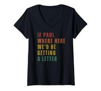 Femme Si Paul Était Là, on Recevrait Une Lettre T-Shirt avec Col en V