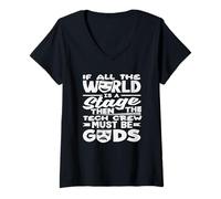 Femme Si tout le monde est amateur de musique de scène T-Shirt avec Col en V