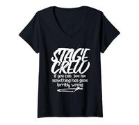 Femme Si tu me Vois, Quelque Chose a terriblement Mal tourné, équipe de scène T-Shirt avec Col en V