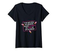 Femme Si vous ne connaissez pas la différence entre la glace et la T-Shirt avec Col en V