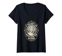 Femme Si Vous ne péchez Pas, Jésus est Mort pour Rien Anti-chrétien T-Shirt avec Col en V