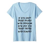 Femme Si Vous ne Pouvez Pas Faire Confiance aux Gens, Faites-Vous Confiance, Source de Motivation T-Shirt avec Col en V