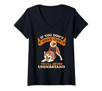 Femme Si Vous n'en Avez Pas, Vous ne comprendrez jamais Le Chien Akita T-Shirt avec Col en V