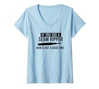 Femme SI Vous VOYEZ Un Ripper Maintenant n'est Pas Un Bonne Temps Couture Meme T-Shirt avec Col en V