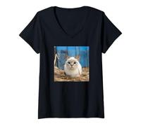 Femme siamix cat sorara 3_001 T-Shirt avec Col en V