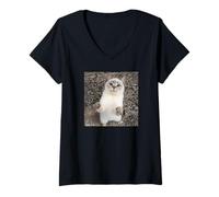 Femme siamix cat sorara 4_001 T-Shirt avec Col en V