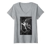 Femme Sid Vicious, Bassiste des Sex Pistols (1977) T-Shirt avec Col en V