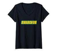 Femme Siena University Saints - March on Logo #marchon T-Shirt avec Col en V