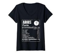 Femme Signe du Zodiaque Bélier T-Shirt avec Col en V