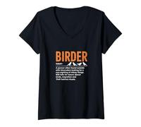 Femme Signification amusante de l'observateur d'oiseaux T-Shirt avec Col en V
