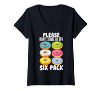 Femme S'il te plaît, ne regarde pas mon pack de six T-Shirt avec Col en V