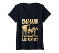 Femme s'il Te plaît, sois Patient avec Moi, Je Viens du siècle dernier T-Shirt avec Col en V