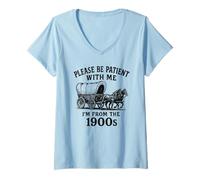 Femme s'il Vous plaît, Soyez Patient avec Moi, Je Viens du Boomer des années 1900 T-Shirt avec Col en V